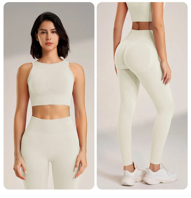 Conjunto de roupas de yoga feminino