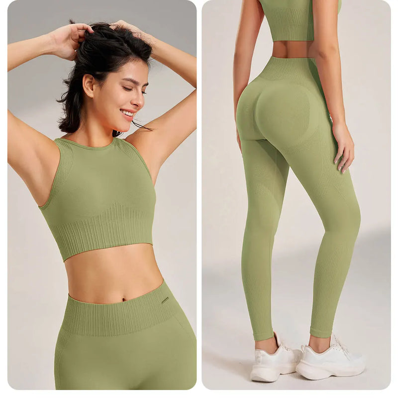 Conjunto de roupas de yoga feminino