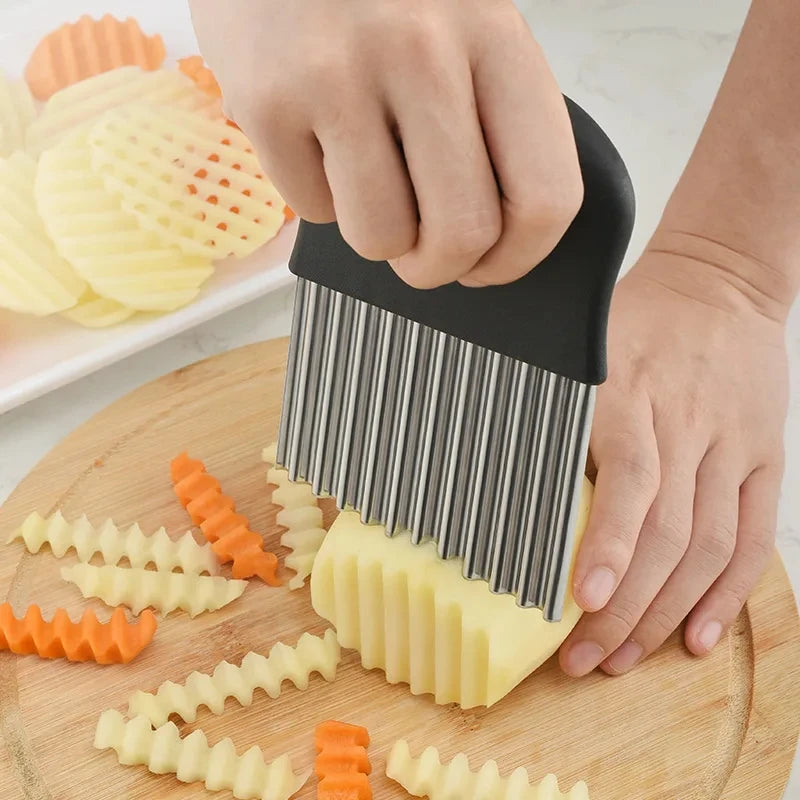 Fatiador de batata em aço inoxidável, Potato Chip Slicer