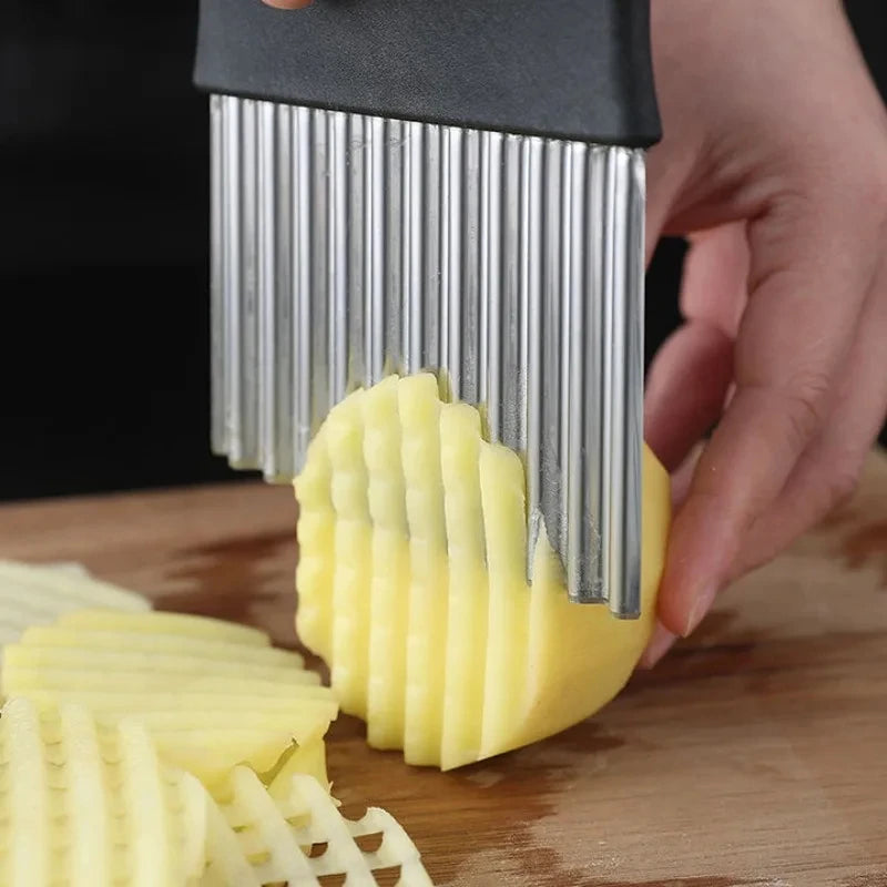 Fatiador de batata em aço inoxidável, Potato Chip Slicer