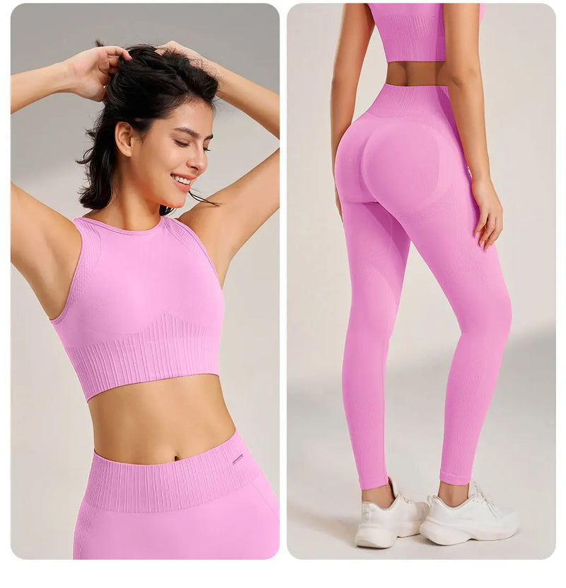 Conjunto de roupas de yoga feminino